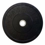 Диск для штанги каучуковый, черный D51 мм PROFI-FIT  5 кг