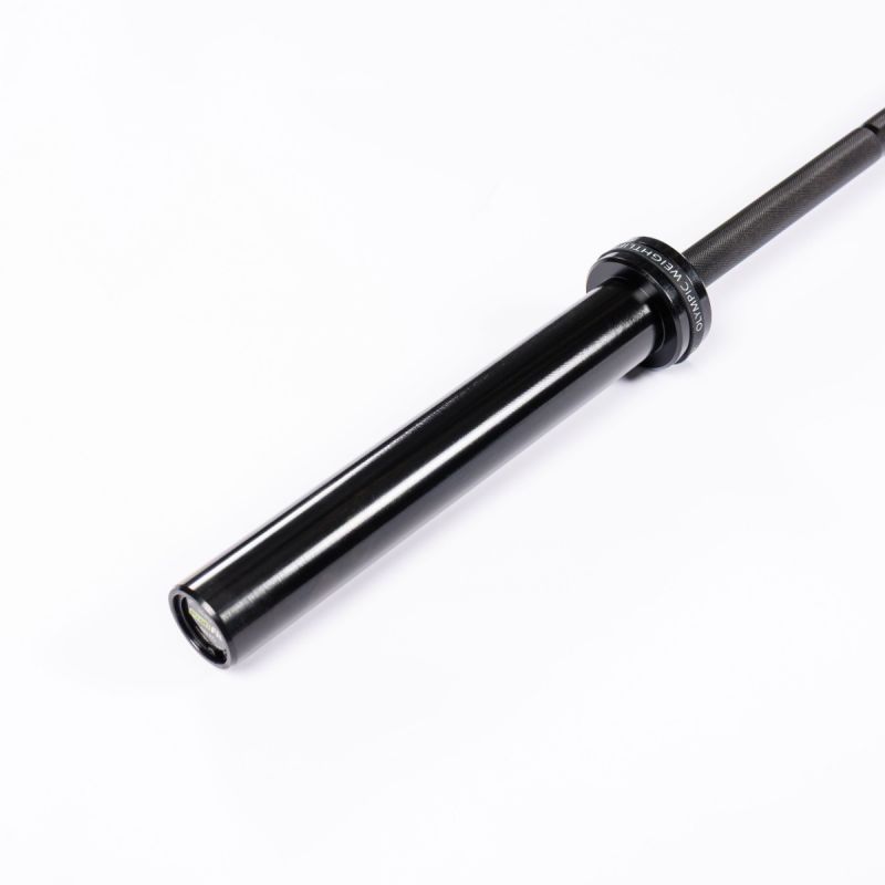 Гриф для штанги олимпийский женский 2010 мм (черный, до 480 кг, замки-пружины) D50 мм PROFI-FIT