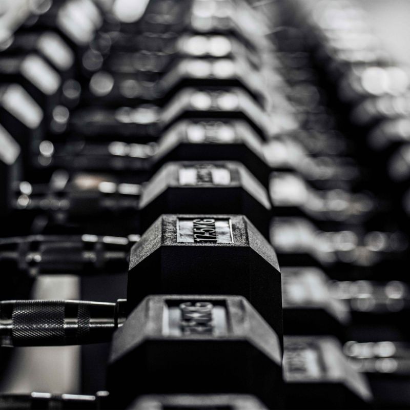 Гантель гексагональная обрезиненная PROFI-FIT 15 кг