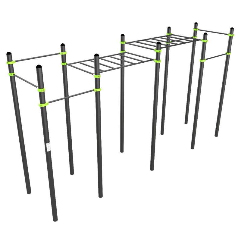 W348 Воркаут (рукоход классический двухуровневый, 6 перекладин) ZAVODSPORTA