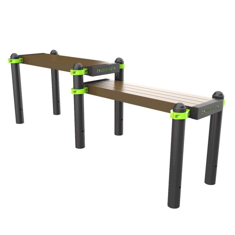 W352 GTO Скамья гимнастическая горизонтальная разноуровневая (двойная) ZAVODSPORTA