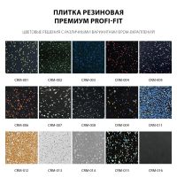 Плитка резиновая Премиум 1000x1000x30 мм PROFI-FIT