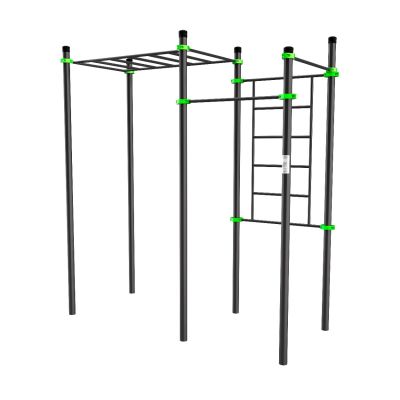 W218 Воркаут (2 перекладины, шведская стенка, рукоход классический) ZAVODSPORTA