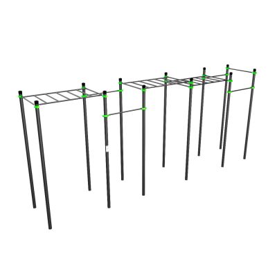 W262 Воркаут (рукоход трехуровневый, 5 турников) ZAVODSPORTA