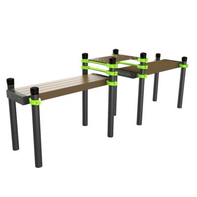 W263 Скамья гимнастическая горизонтальная с упором для ног (двойная) ZAVODSPORTA