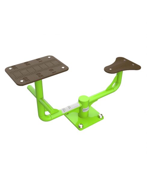 F-1703 Уличный тренажер Растяжка сидя с мерной шкалой ZAVODSPORTA