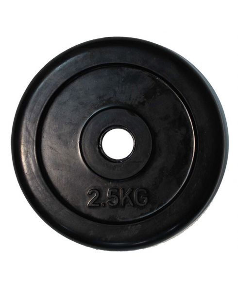 Диск обрезиненный классический, черный D26 мм PROFI-FIT 2,5 кг