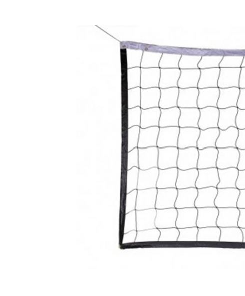 Сетка волейбол  Д=3,0 мм яч. 100*100 чер. Разм. 1,0*9,5 м обш. с 4-х сторн, верх/низ лента 5 смПП