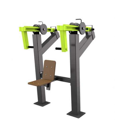 P-1801 Уличный тренажер Жим вверх с переменной нагрузкой ZAVODSPORTA