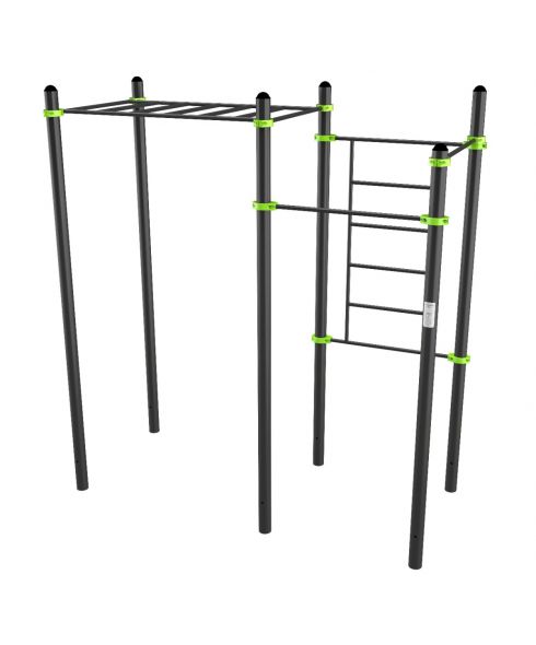 W318 Воркаут (2 перекладины, шведская стенка, рукоход классический) ZAVODSPORTA